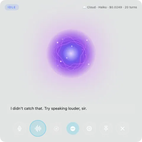 Voice-Assistant floating panel